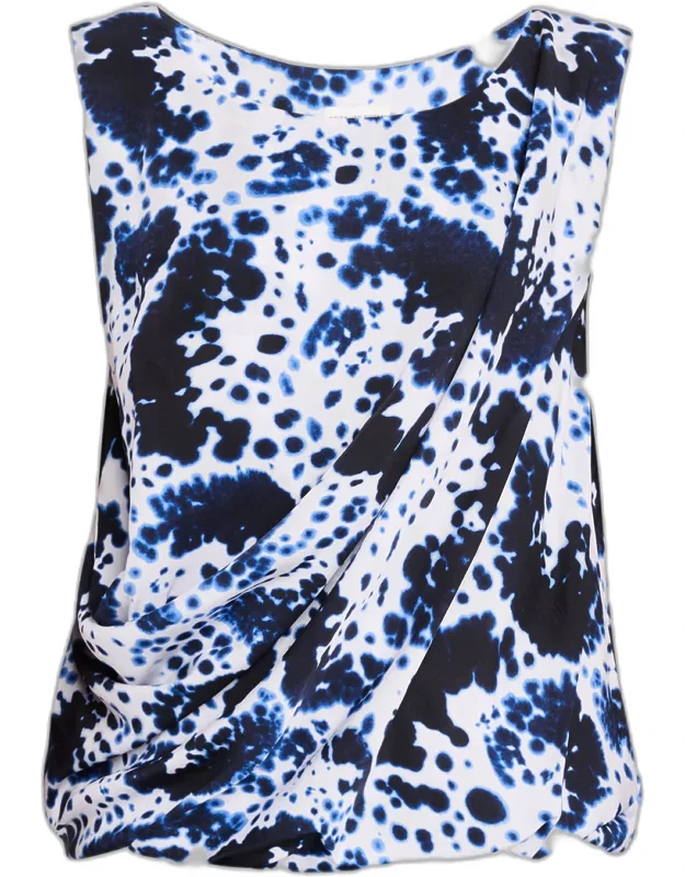 Abstract Draped Blouse