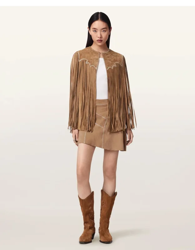 Clara Whip Suede Mini Skirt