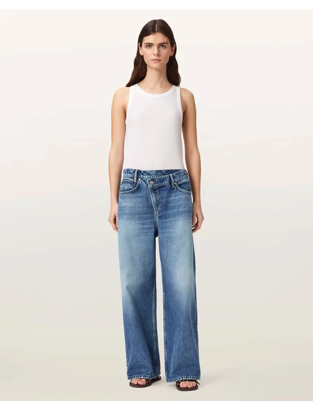 Wide Leg Crossover Jeans