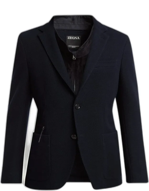 High Performance Jersey Wool And Cotton Jacket