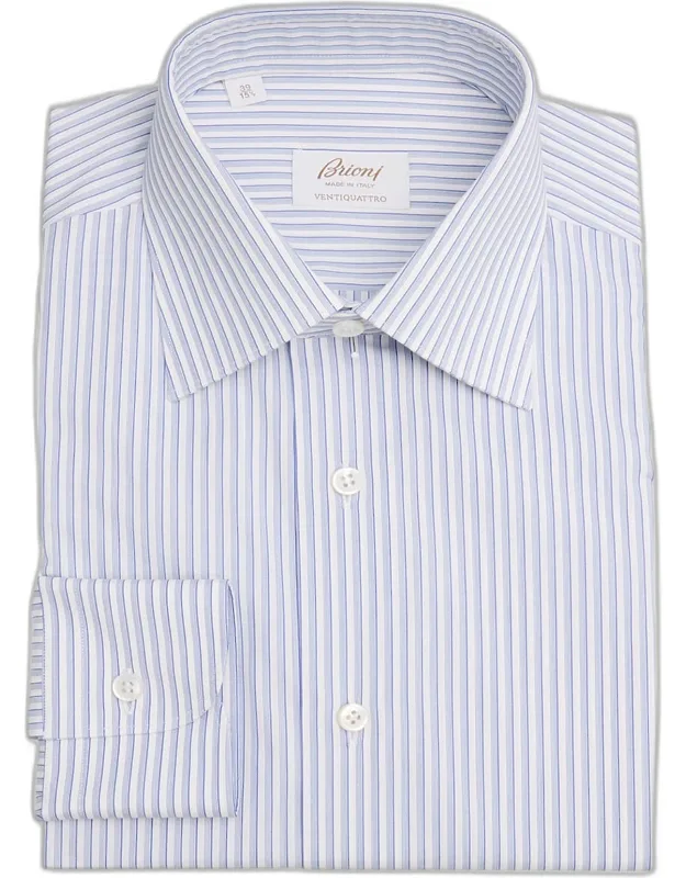 Multi-stripe Ventiquattro Cotton Dress Shirt