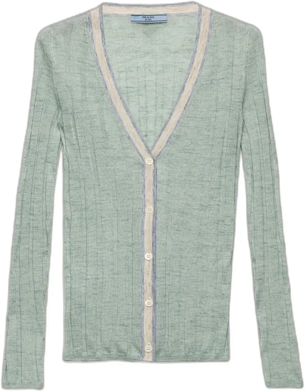 Ribbed Cashmere Silk Cardigan