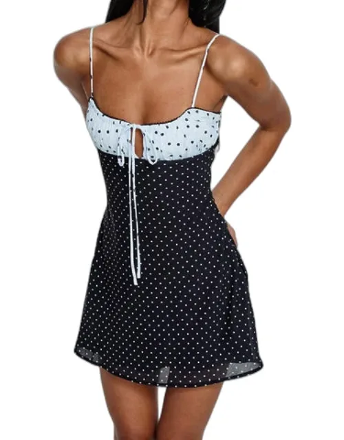 Rylann Contrast Tie Detail Mini Dress