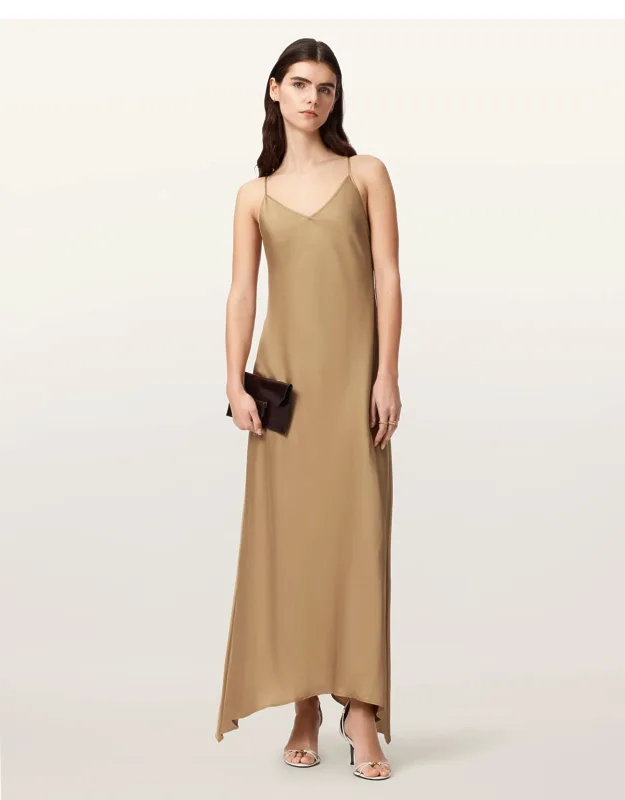 Leona V-neck Maxi Slip Dress
