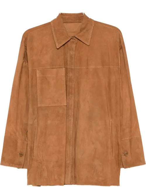 Leather Shirt Jacket