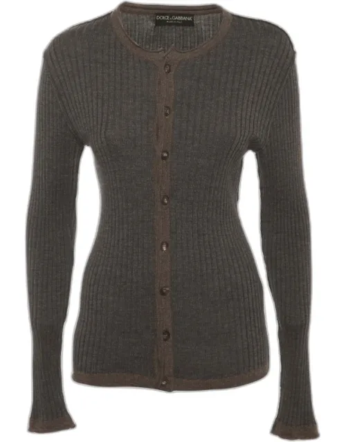 Rib Knit Button Front Cardigan