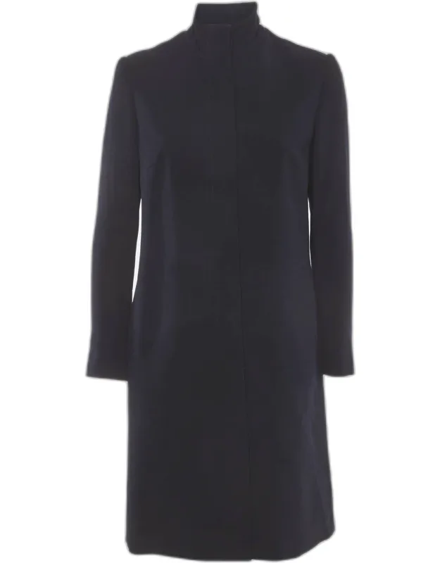 Wool Blend Single Breasted Coat