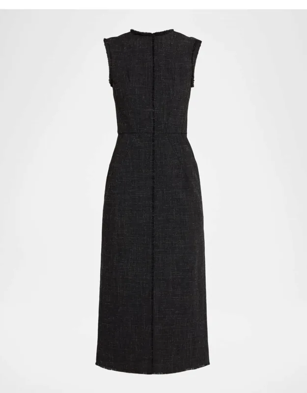 Fringe-trim Midi Dress