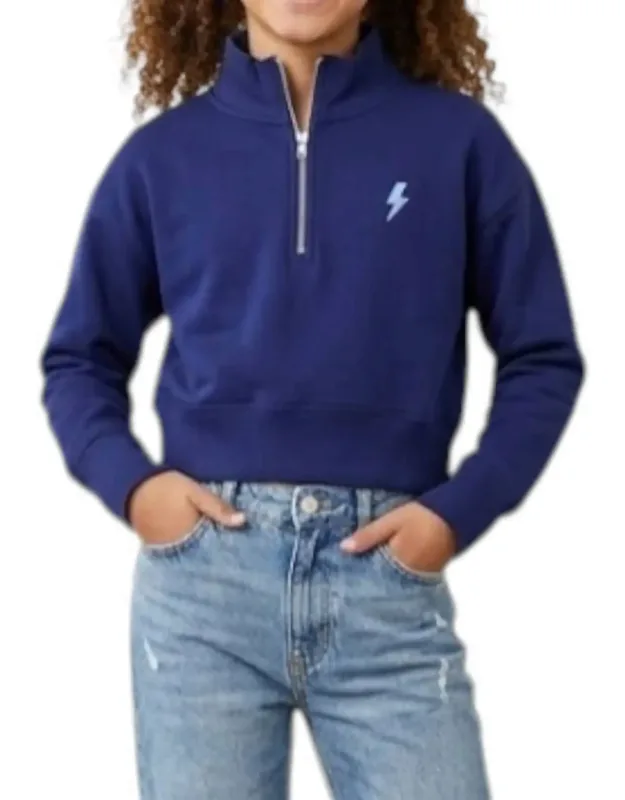 Lightning Bolt Quarter Zip Sweatshirt