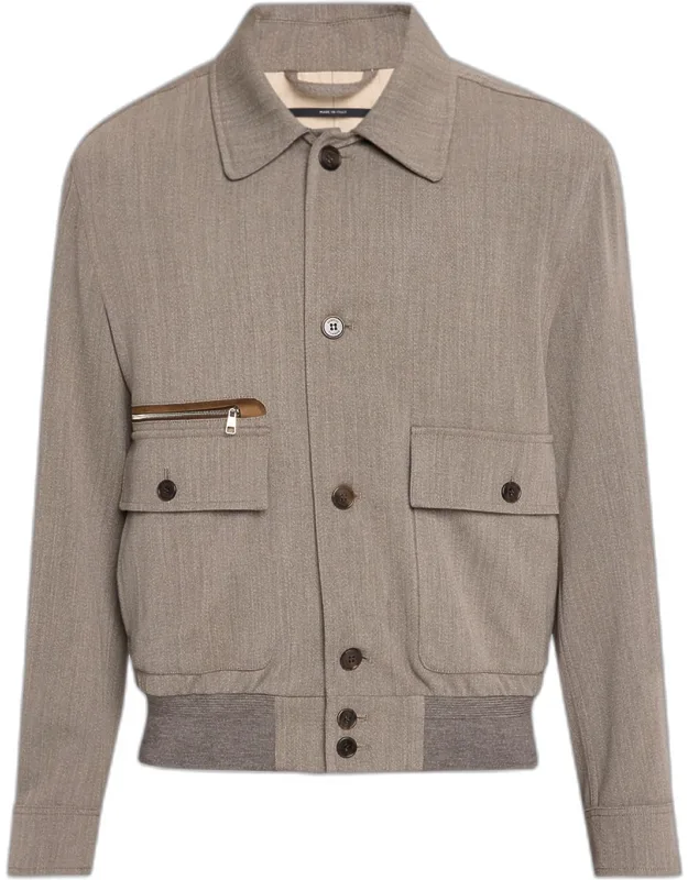 Super 120s Wool Bomber Jacket