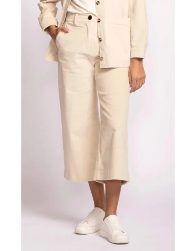 Cropped Wide Leg Pants