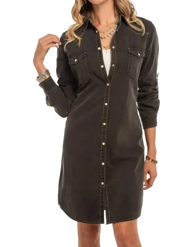 Savannah Denim Shirt Dress