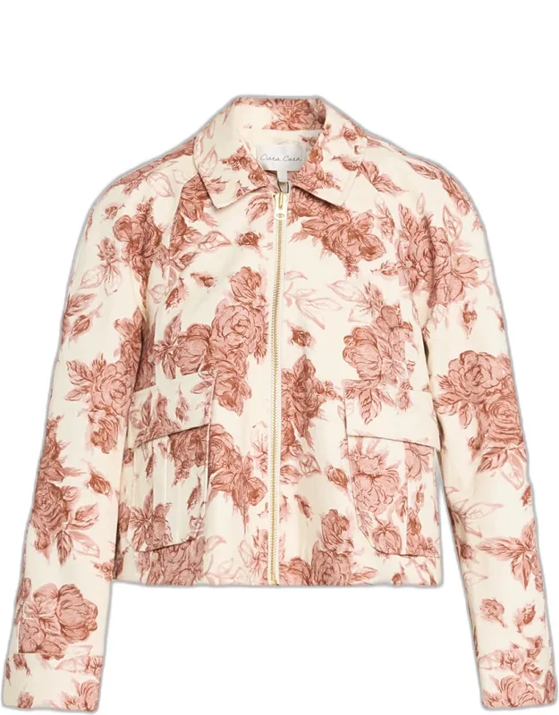 Floral Denim Shirt Jacket
