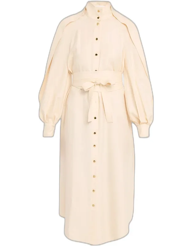 Luna Obi Silk Midi Dress