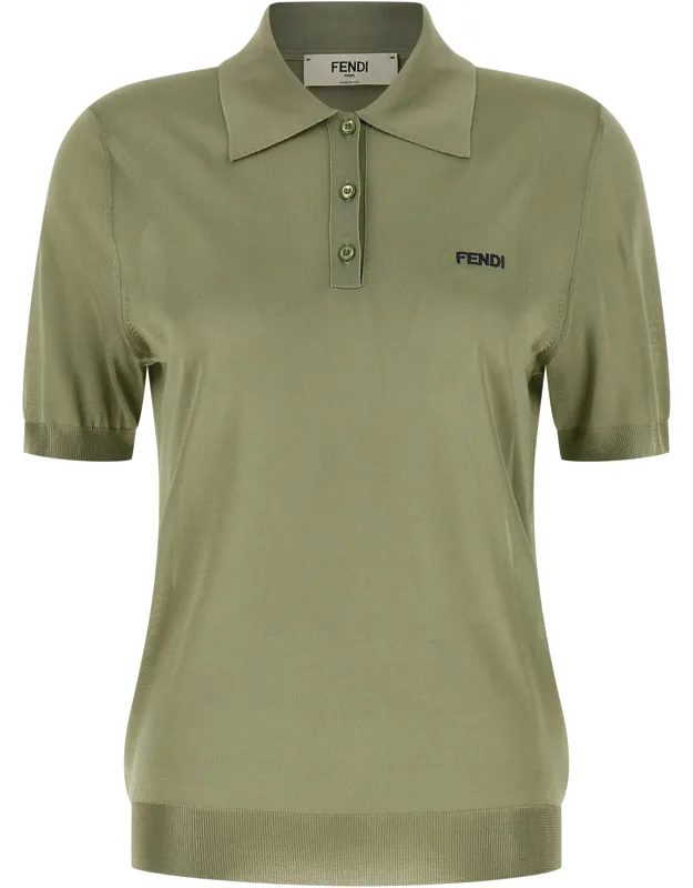 Shiny Viscose Polo Shirt