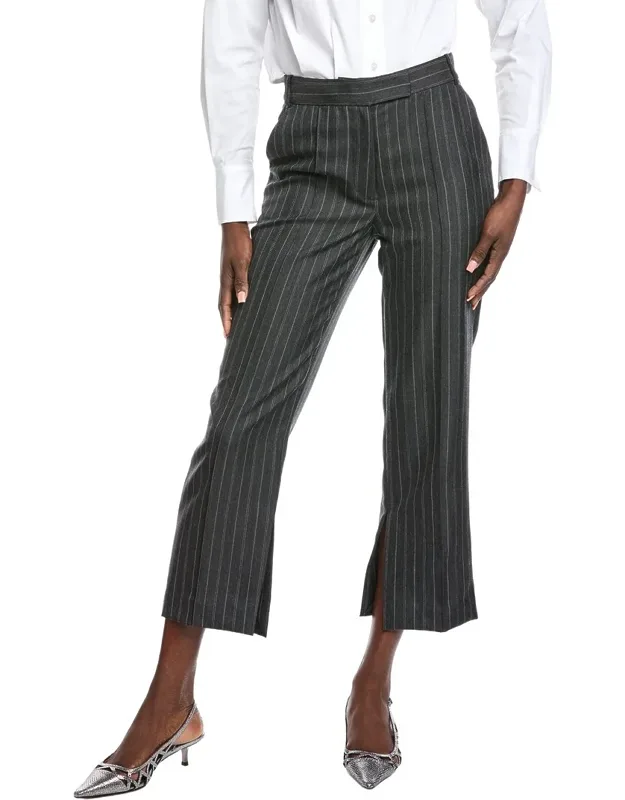 Vera Straight Leg Crop Wool-blend Pants