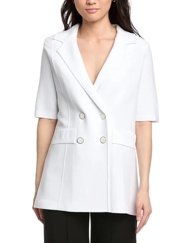 Double-breasted Knit Blazer