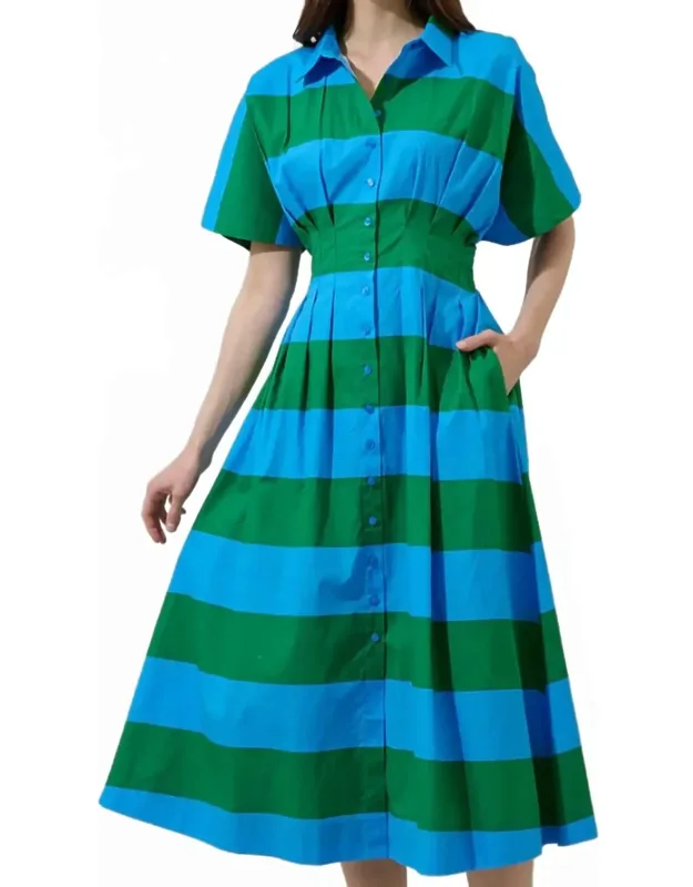 Breezy Striped Shirt Dress