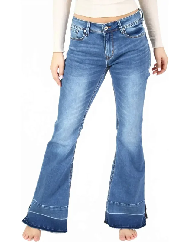 Easy Fit Mid-rise Denim Flare Jeans