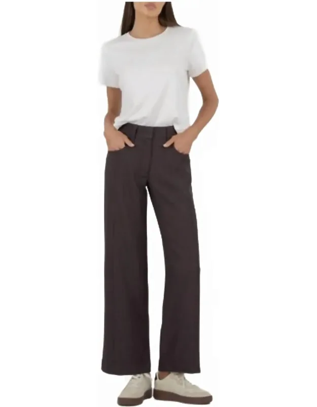 Charlotte High Rise Wide Leg Pant With Functional Pockets And Easy Care