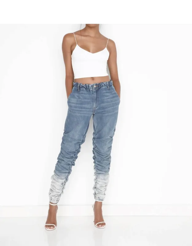 Mid-rise Joggers In Ombré Wash