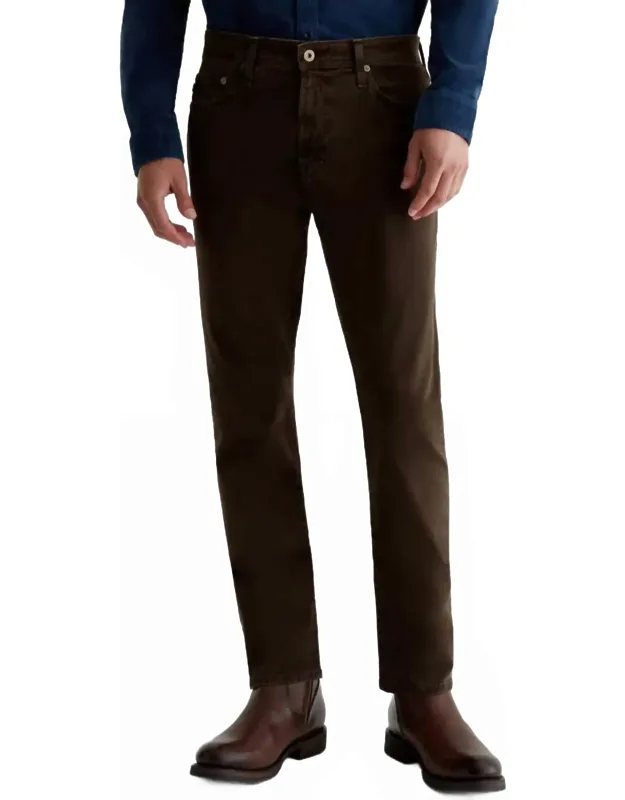 Sueded Slim Straight Jeans