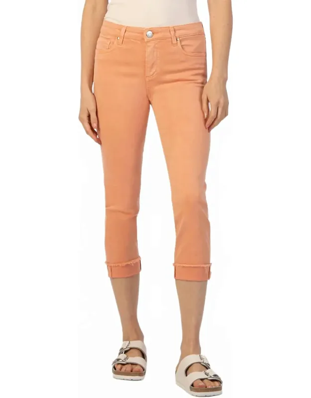 Crop Mid Rise Straight Leg Jeans