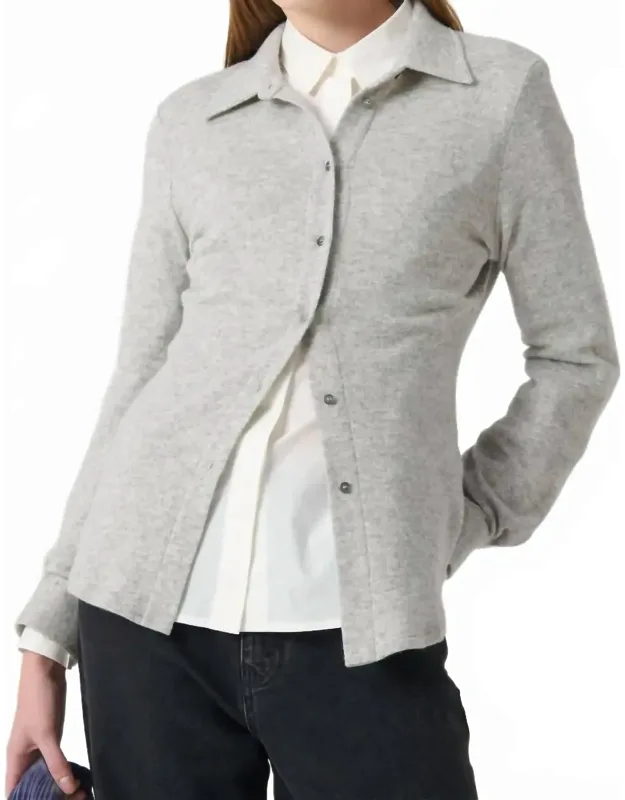 Collared Button-front Sweater