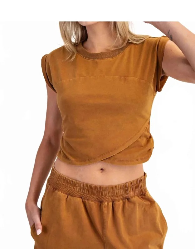 Mineral Wash Wrap Top