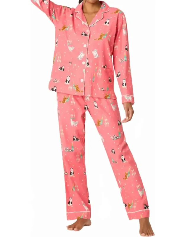 Let's Get Fizzical 3-piece Flannel Pajama Set