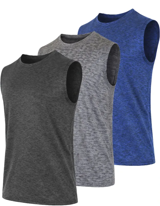 Galaxy Kick Start Gear Moisture-wicking Performance Muscle Tee-3 Pack