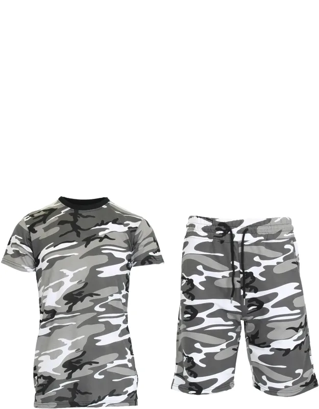 Galaxy By Harvic Slim Fit Camo Set With Elasticized Waistband And Double Stitched Hem
