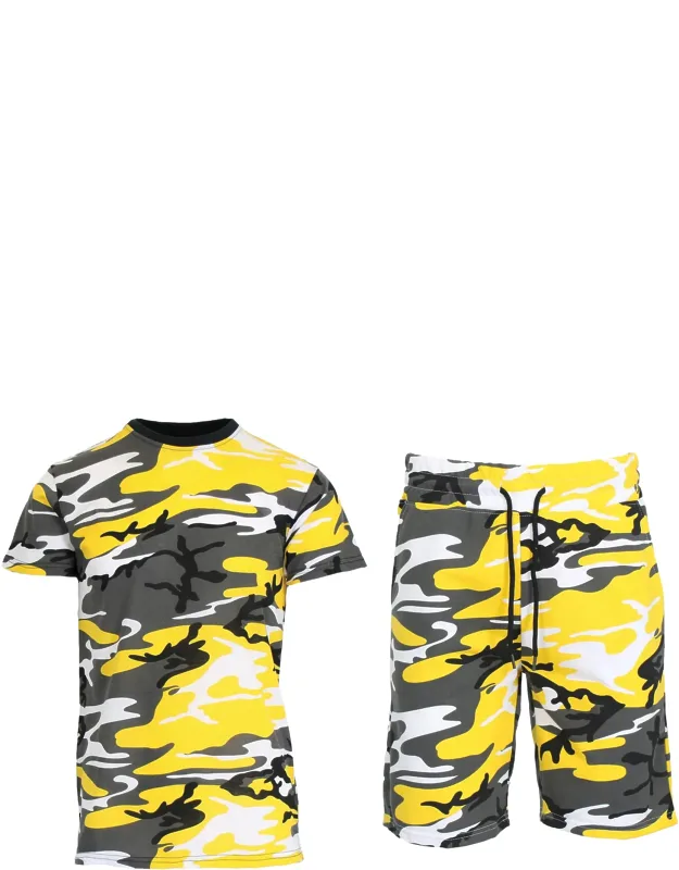 Galaxy By Harvic Slim Fit Camo Set With Elasticized Waistband And Double Stitched Hem