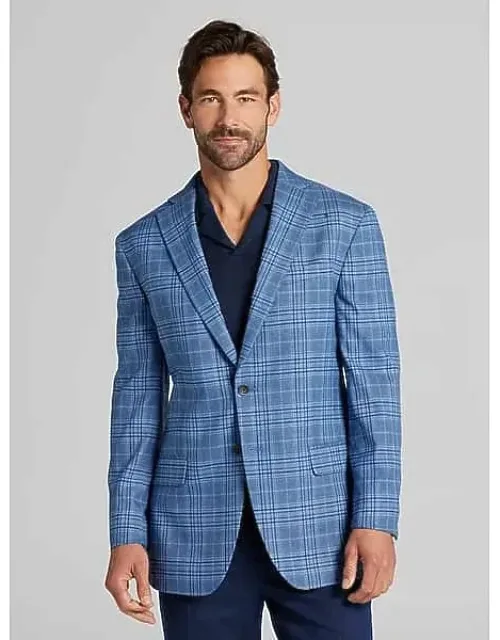 Big & Tall Modern Fit Plaid Sport Coat