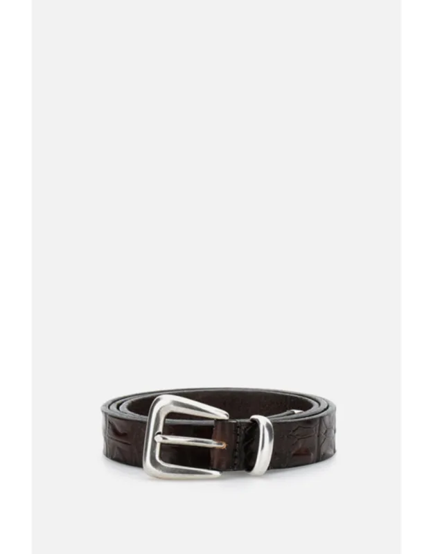 Belt Leather Silver Buckle