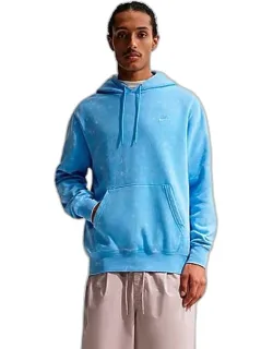 Sportswear Club Washed Fleece Hoodie With Adjustable Drawcord And Kangaroo Pocket