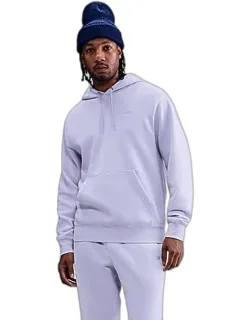 Sportswear Club Washed Fleece Hoodie With Adjustable Drawcord And Kangaroo Pocket