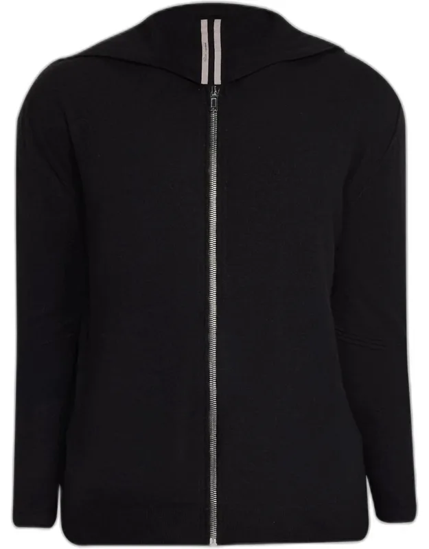 Boiled Cashmere Zip-front Hoodie