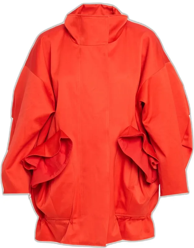 Ruffled Cocoon Coat