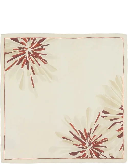 Floral-print Scarf