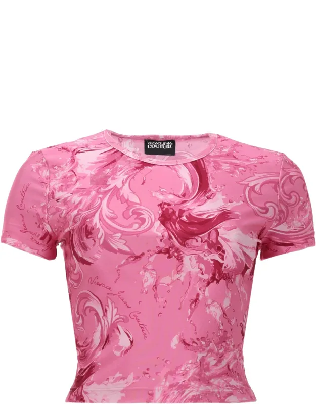 T-shirt With "wave" Print