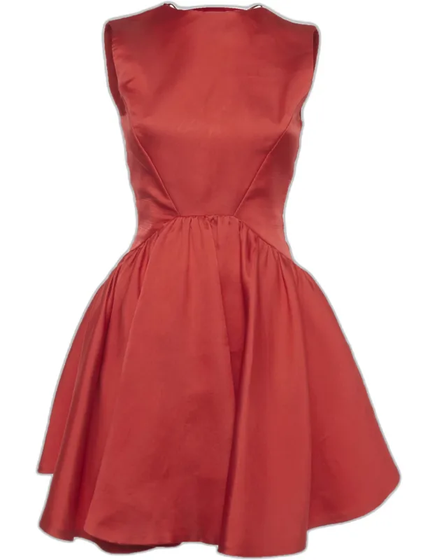 Satin Flared Mini Dress