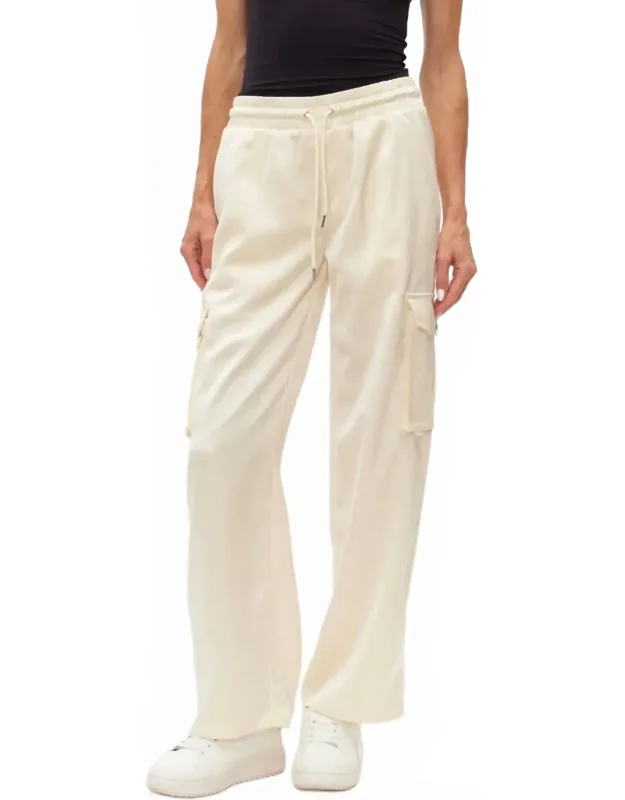 Satin Cargo Pants