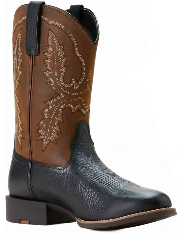 Sport Stratten Cowboy Boots - Medium In Weathered Chestnut