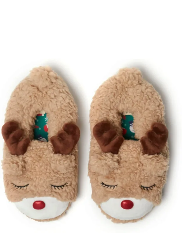 Dearfoams Animal Closed Back House Slipper With Slip-resistant Outsoles