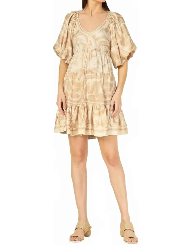 Ila Mini Dress With Scoop Neckline And Short Sleeves