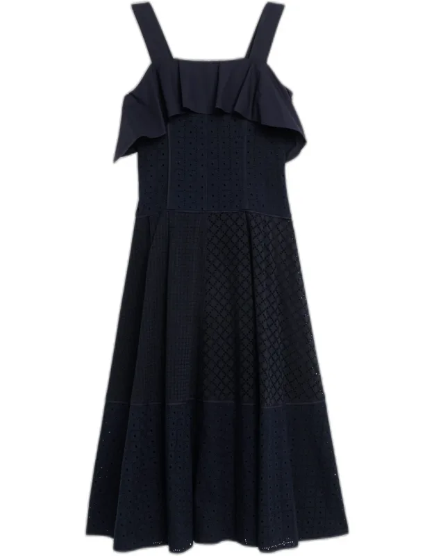 Broderie Anglaise Midi Dress