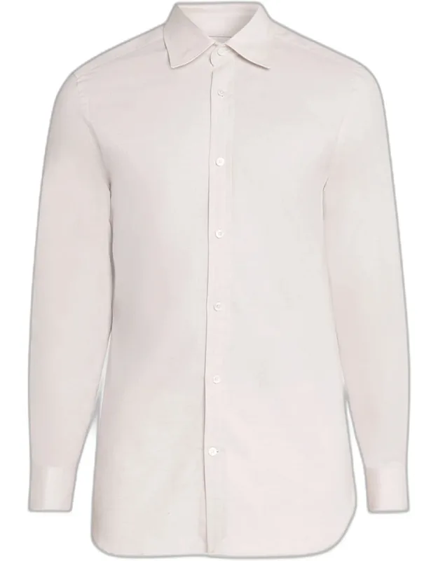 Sea Island Cotton Button-front Shirt