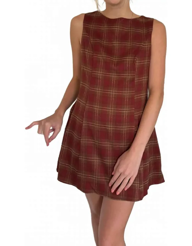 Plaid Skater Swing Mini Dress