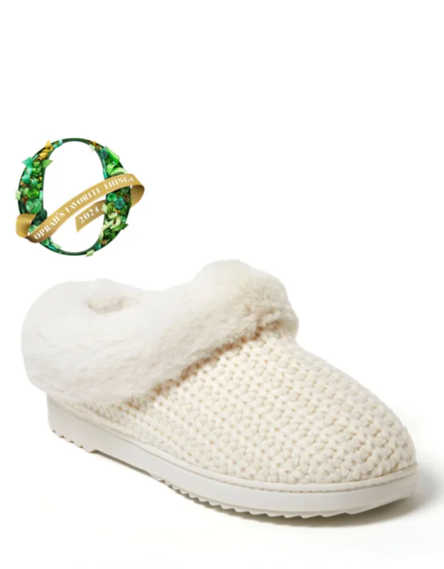 Hannah Festive Knit Clog Slippers